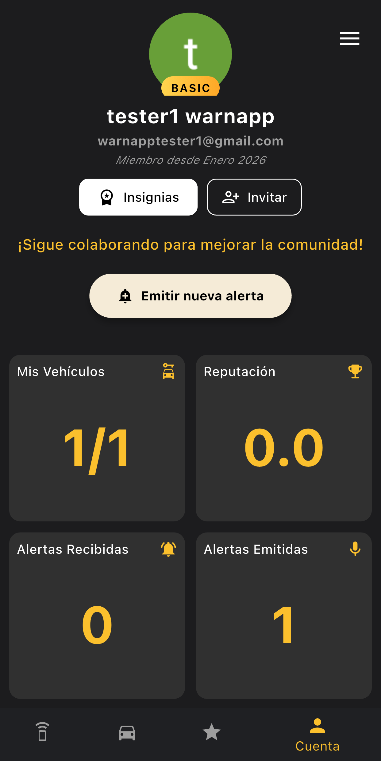 Perfil de usuario